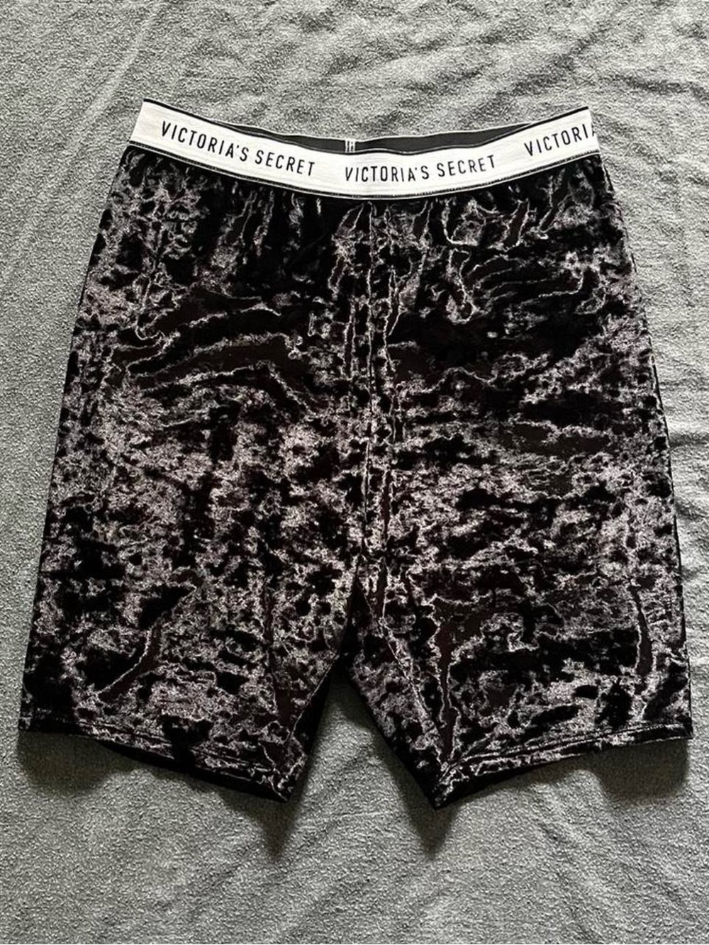 Victoria’s Secret Black Velvet High Rise Biker Shorts